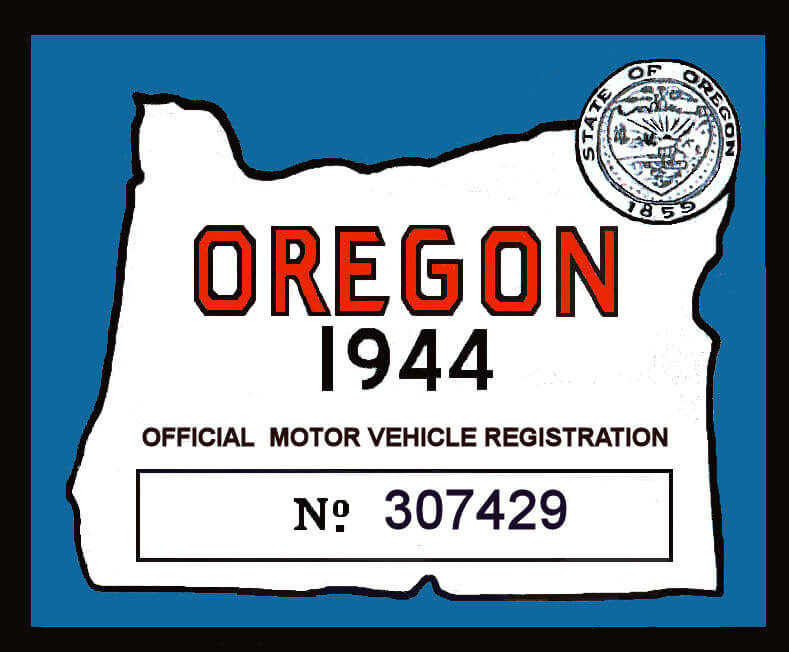 (image for) 1944 to 1983 Oregon Safety Check Inspection Sticker